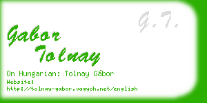 gabor tolnay business card