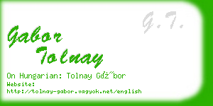 gabor tolnay business card